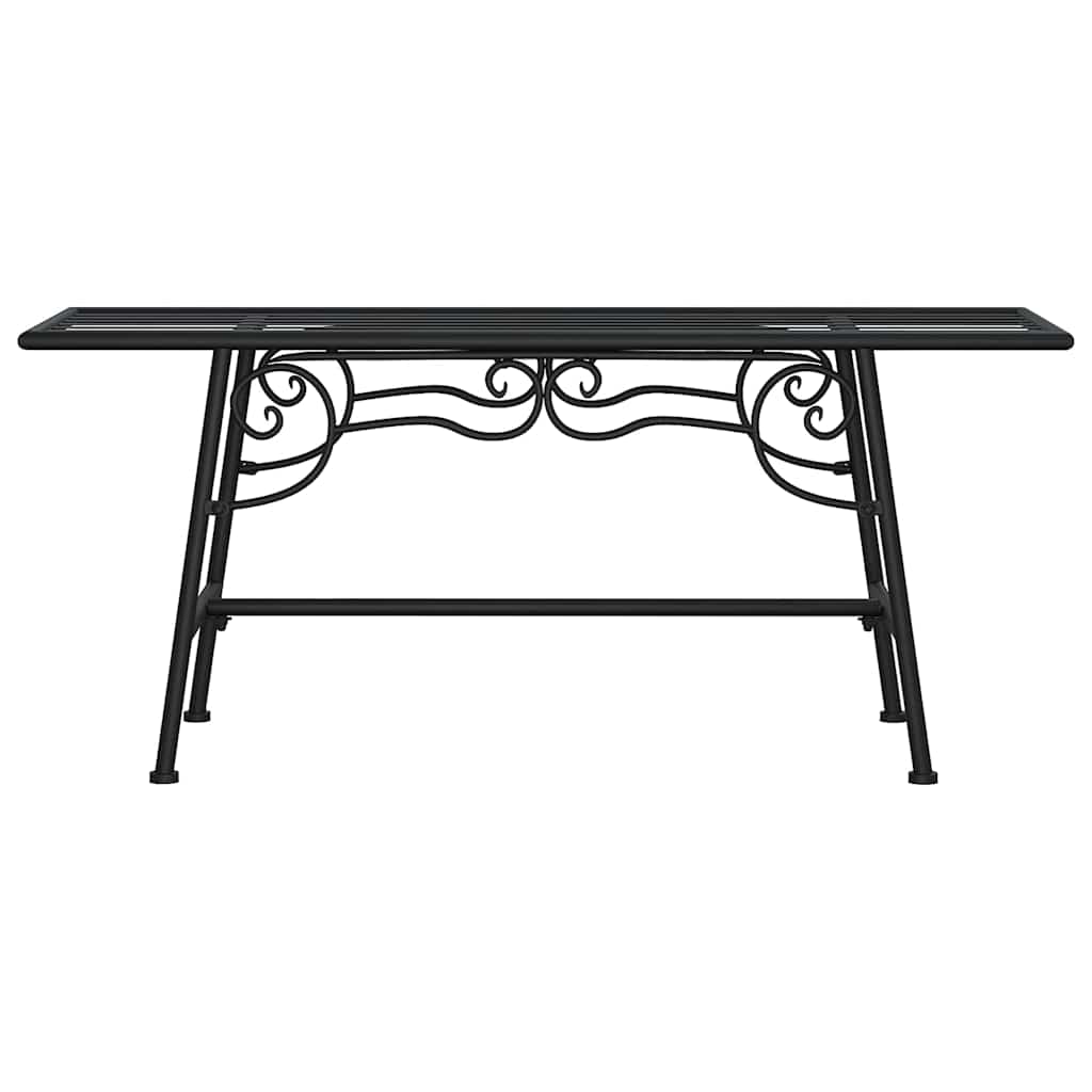 Fekete acél fa körüli pad 110 cm 3