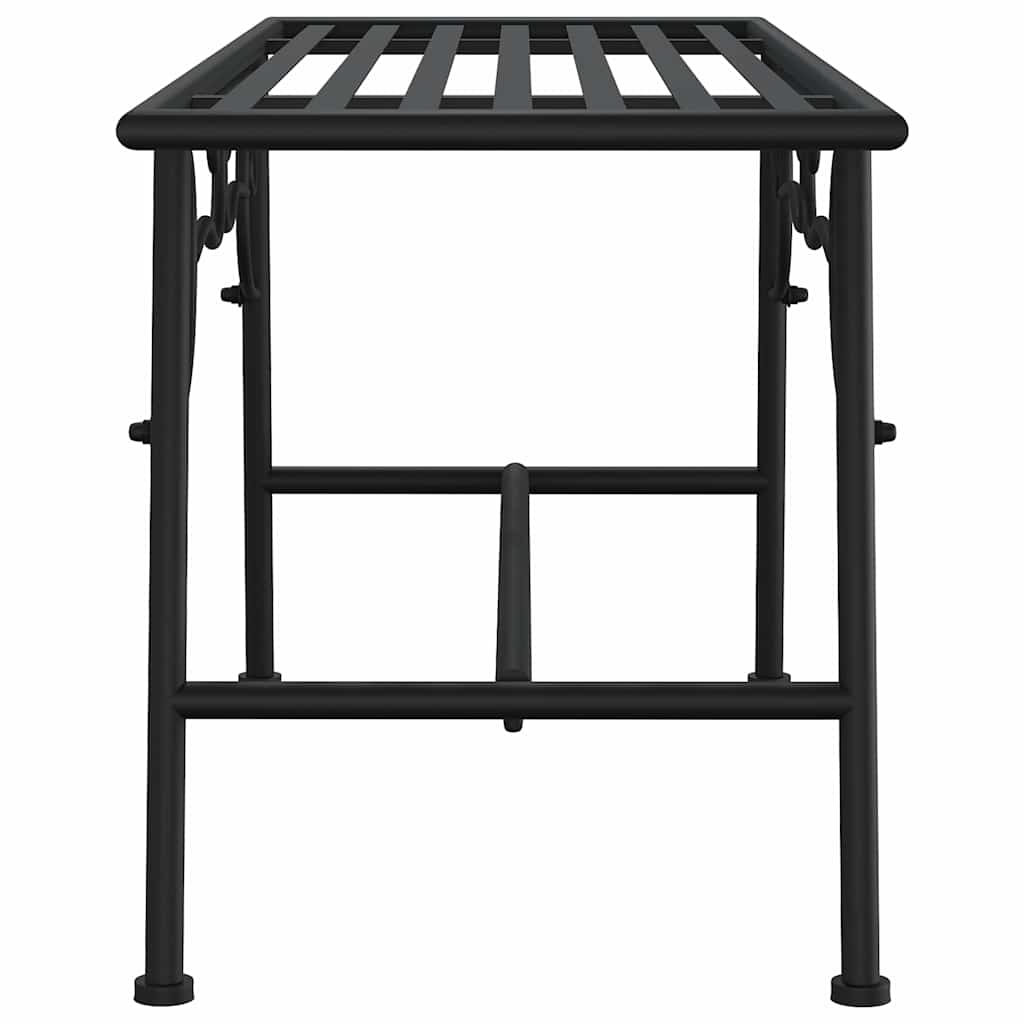 Fekete acél fa körüli pad 110 cm 4
