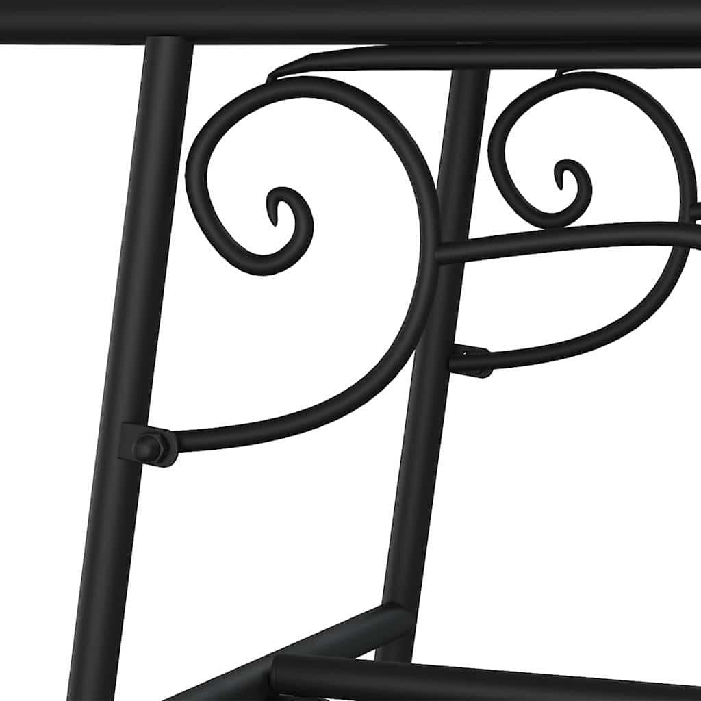 Fekete acél fa körüli pad 110 cm 5