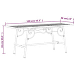 Fekete acél fa körüli pad 110 cm 6