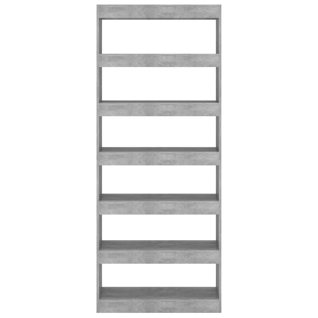 Betonszürke szerelt fa könyvszekrény/térelválasztó 80x30x198 cm 5