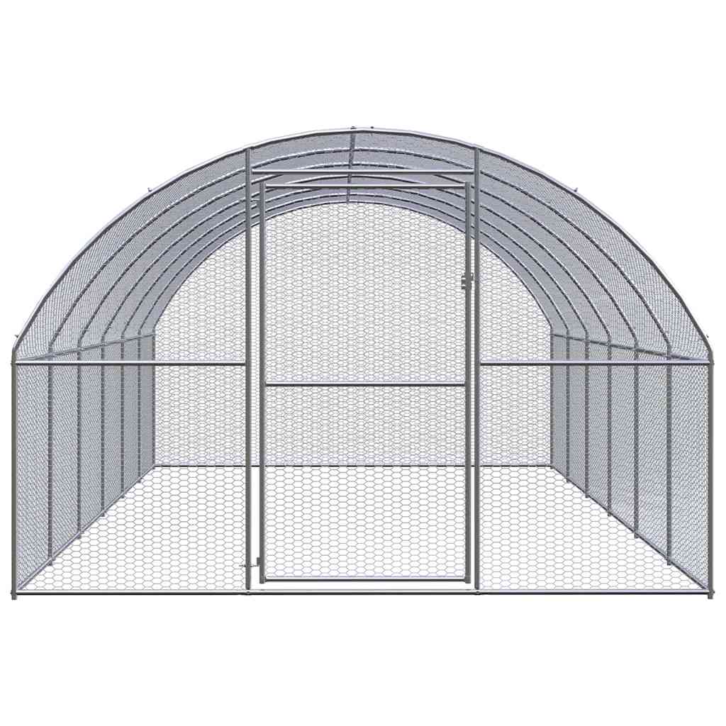 Kültéri horganyzott acél tyúkól 3 x 6 x 2 m 2