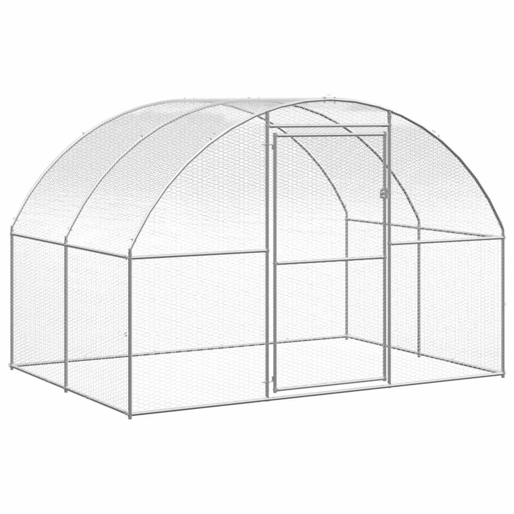 Kültéri horganyzott acél tyúkól 3 x 6 x 2 m 4
