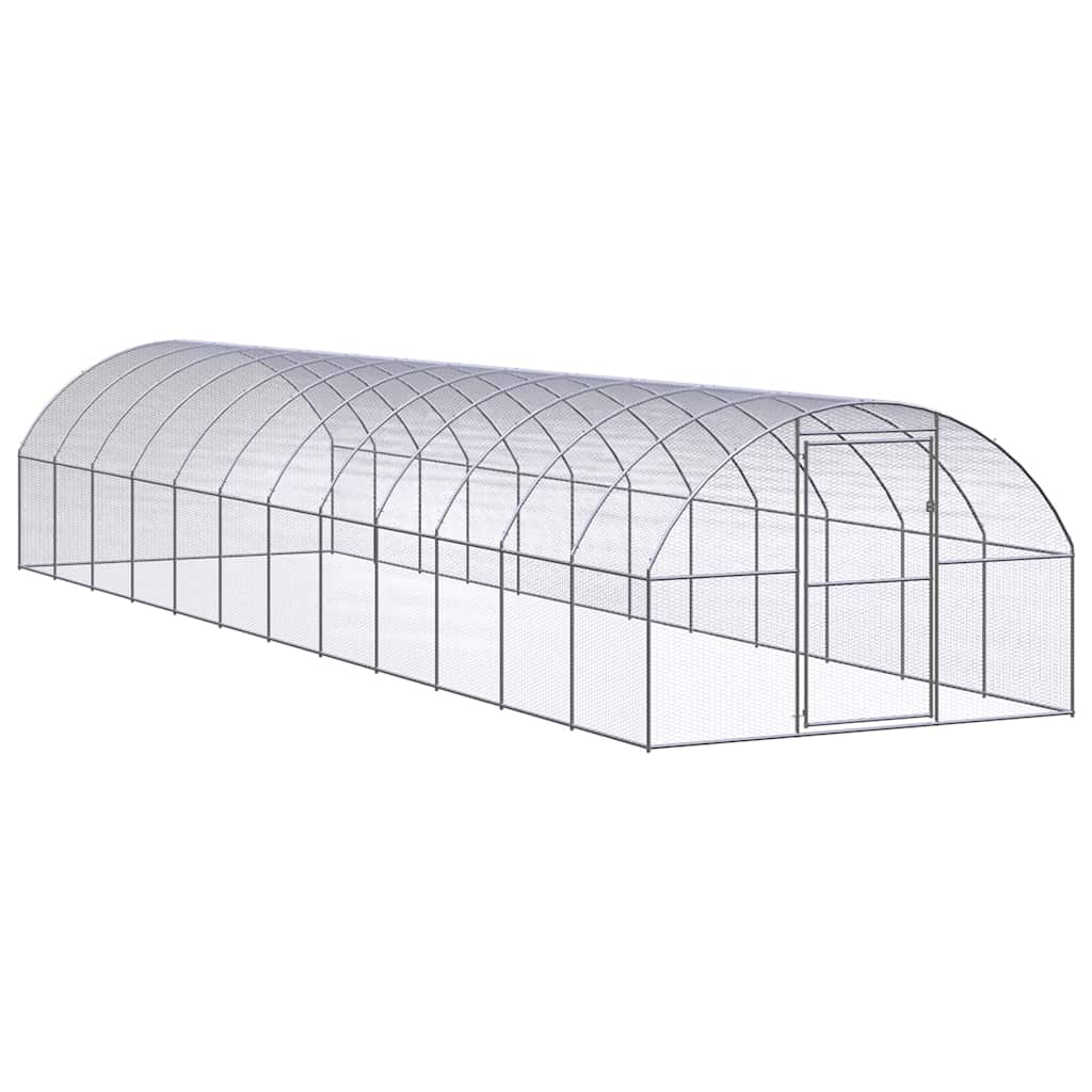 Kültéri horganyzott acél tyúkól 3 x12 x 2 m