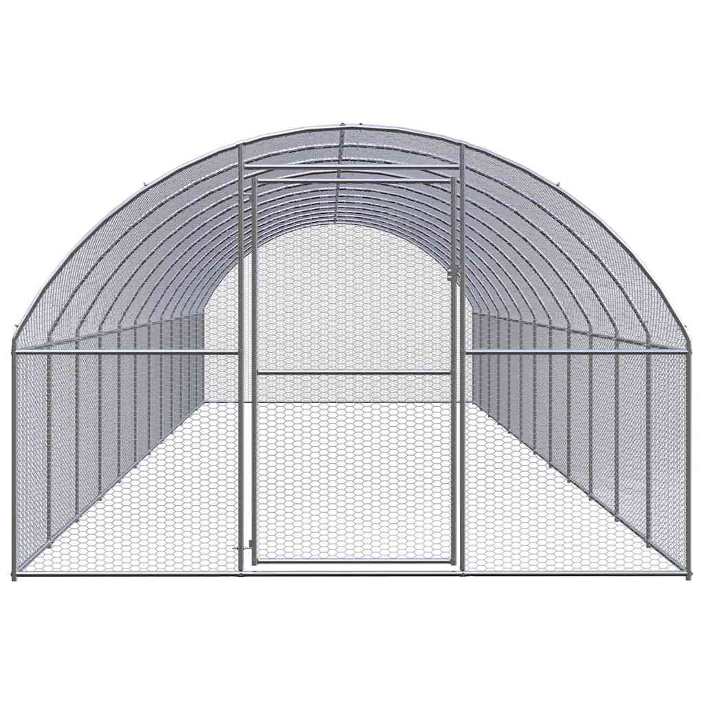 Kültéri horganyzott acél tyúkól 3 x12 x 2 m 2