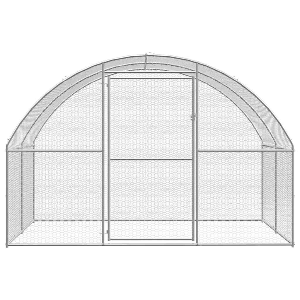 Kültéri horganyzott acél tyúkól 3 x12 x 2 m 5