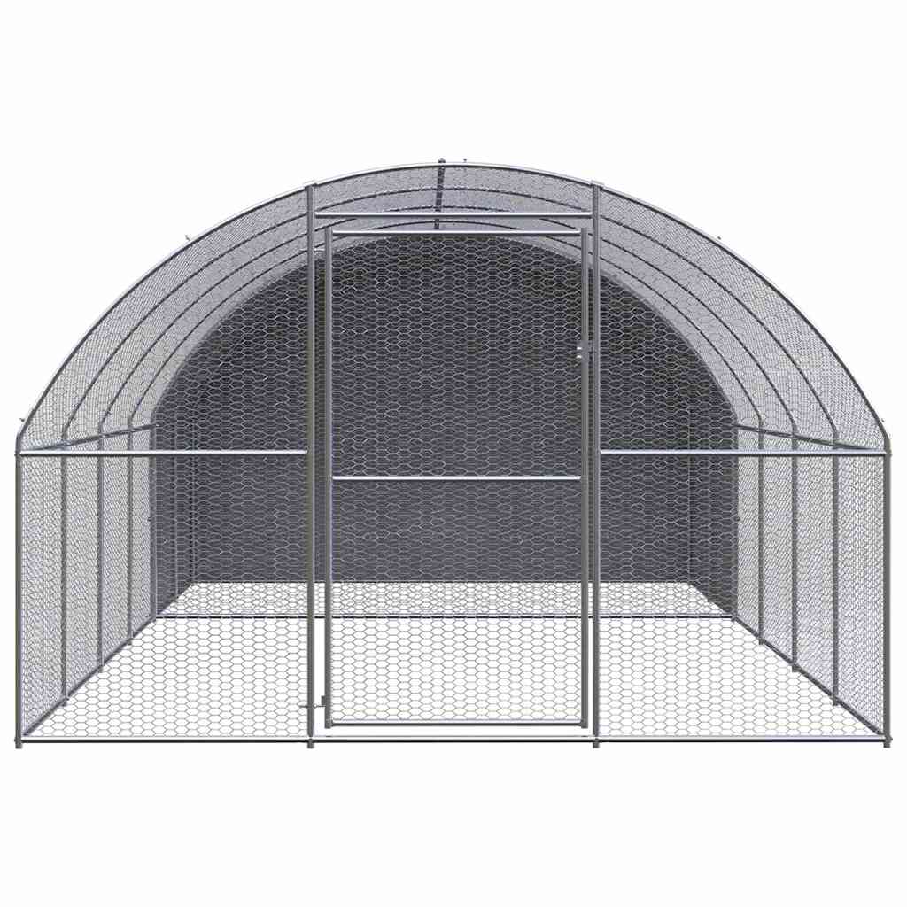 Kültéri horganyzott acél tyúkól 3 x 4 x 2 m 2