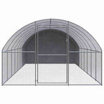 Kültéri horganyzott acél tyúkól 3 x 8 x 2 m 2