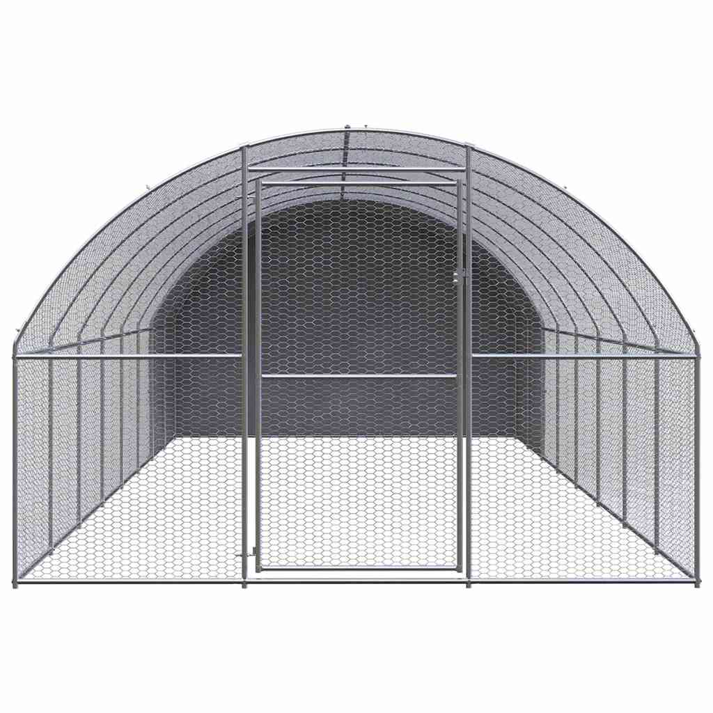 Kültéri horganyzott acél tyúkól 3 x 8 x 2 m 2