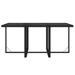 7 részes fekete polyrattan kerti étkezőgarnitúra párnákkal 7