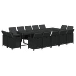 15 részes szürke polyrattan kerti étkezőgarnitúra párnákkal 3