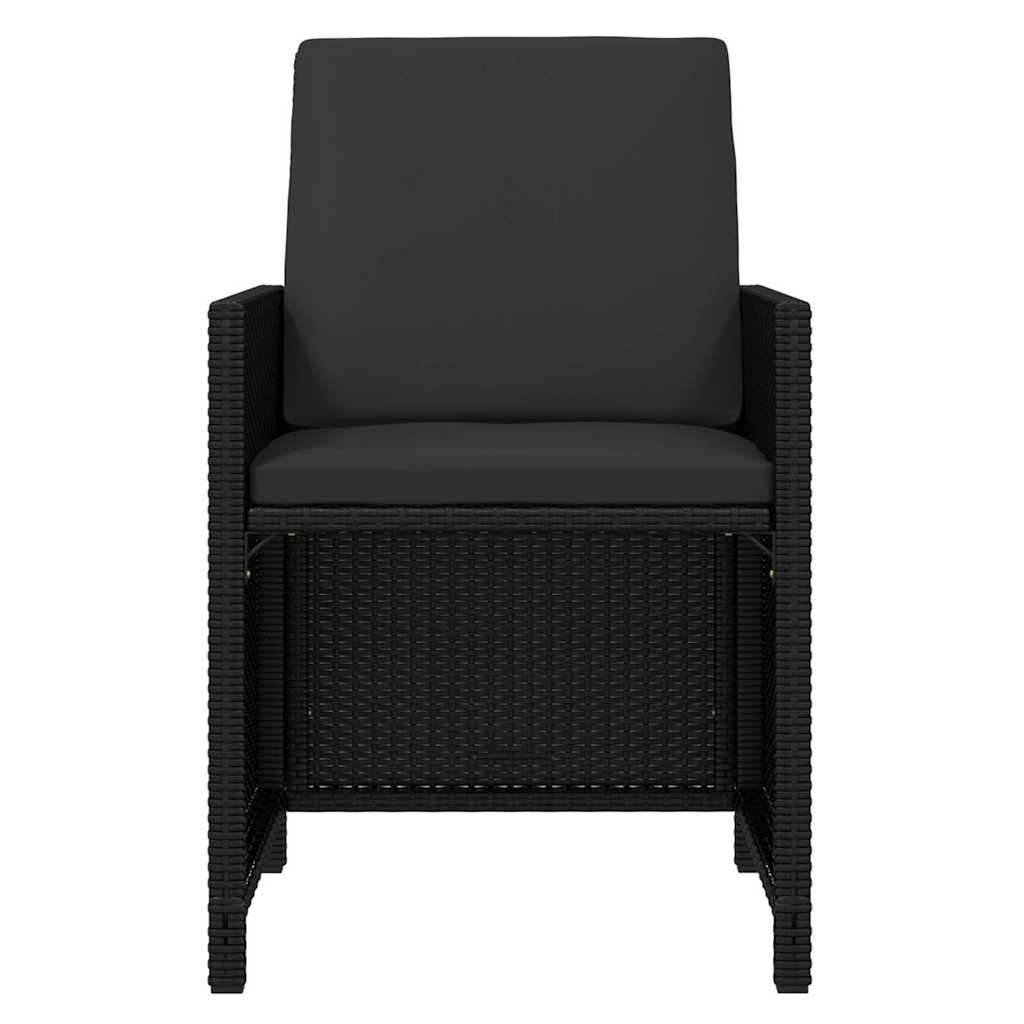 15 részes szürke polyrattan kerti étkezőgarnitúra párnákkal 6