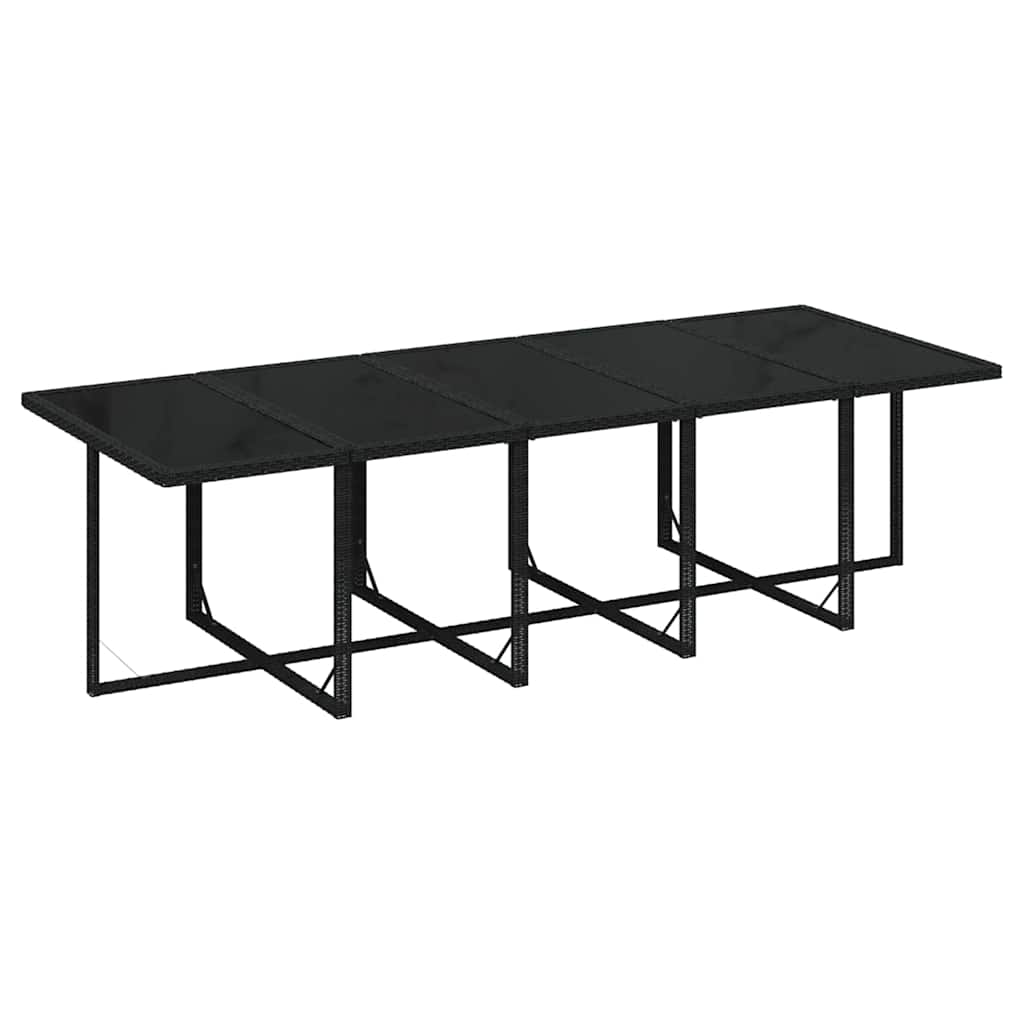 15 részes szürke polyrattan kerti étkezőgarnitúra párnákkal 7