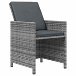 21 részes szürke polyrattan kerti étkezőgarnitúra párnákkal 5