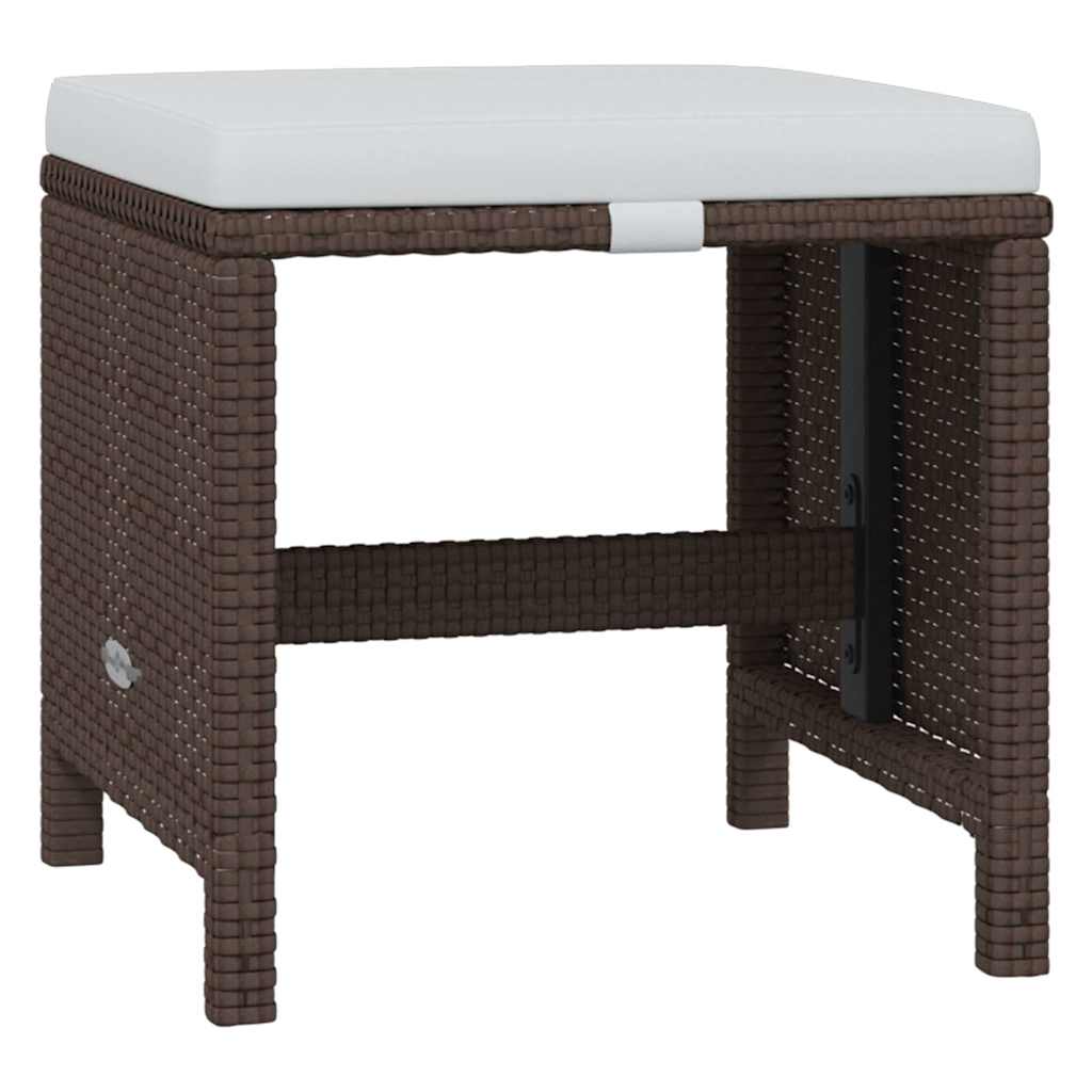 21 részes barna polyrattan kerti étkezőgarnitúra párnákkal 8