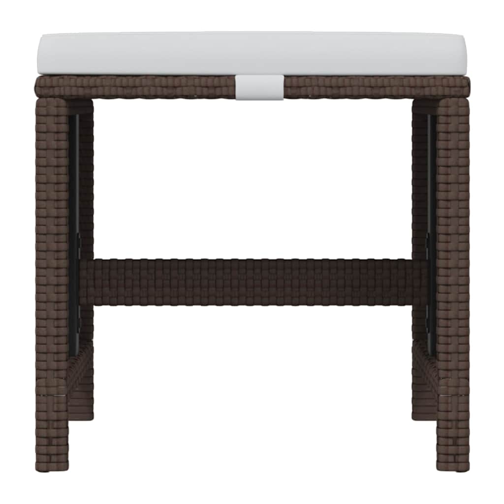 21 részes barna polyrattan kerti étkezőgarnitúra párnákkal 9