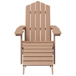 2 db barna HDPE kerti adirondack szék lábtartóval 4