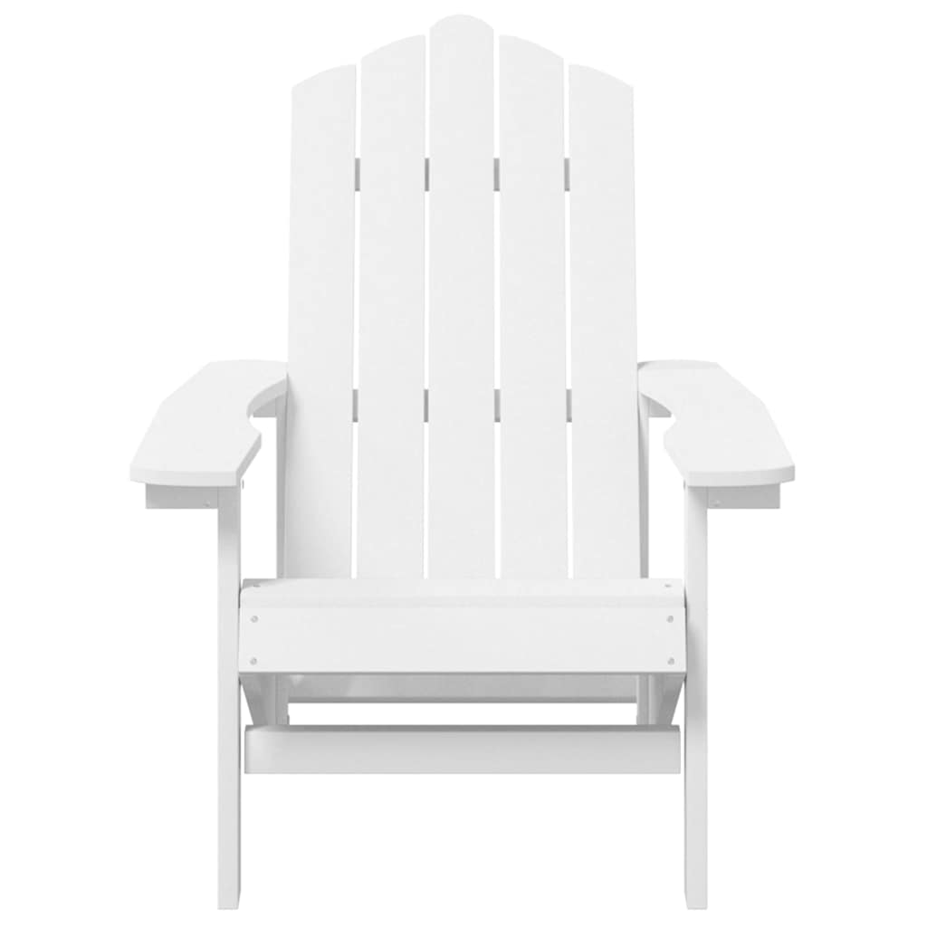 Fehér HDPE kerti adirondack székek asztallal 4