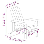 Fehér HDPE kerti adirondack székek asztallal 7