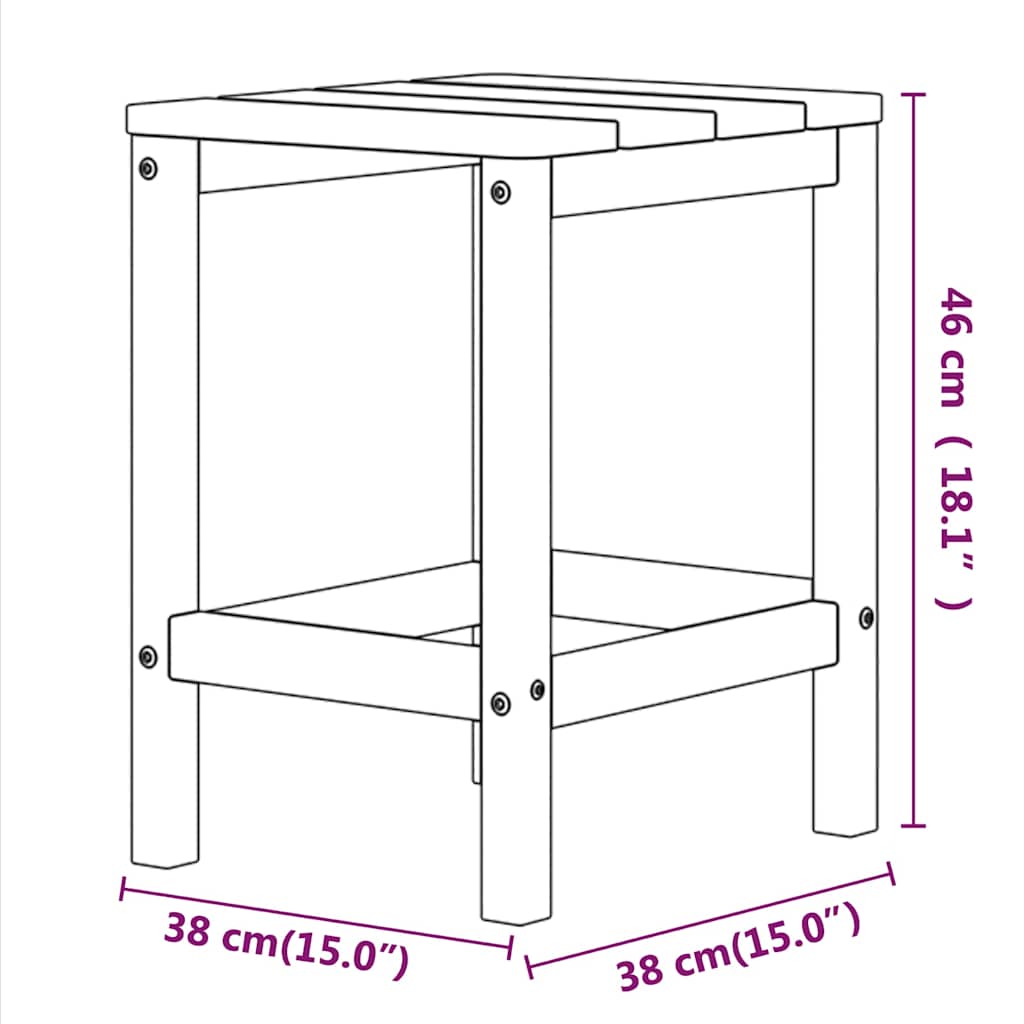 Fehér HDPE kerti adirondack székek asztallal 8