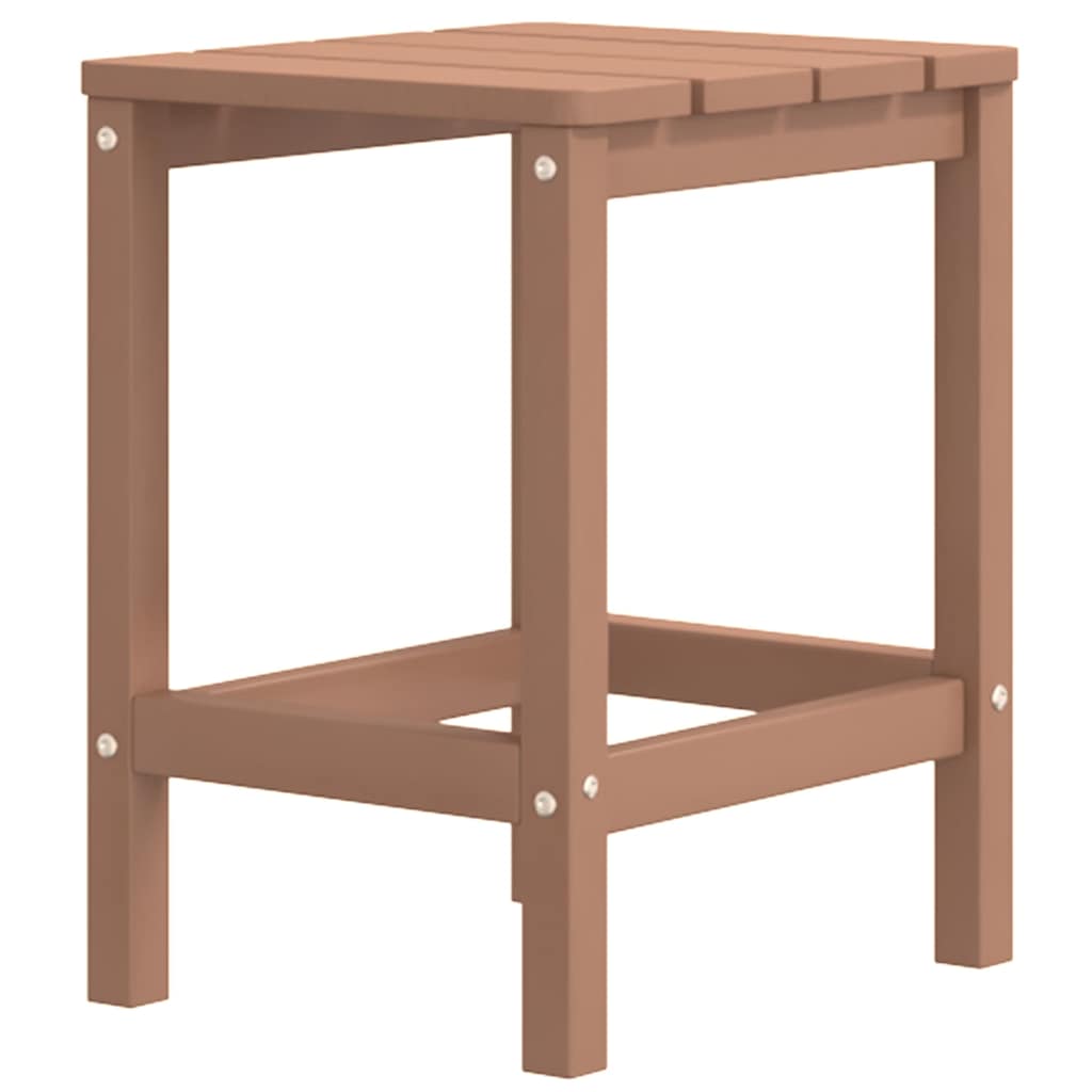 Barna HDPE kerti adirondack szék lábtartóval és asztallal 5