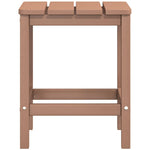 Barna HDPE kerti adirondack szék lábtartóval és asztallal 6