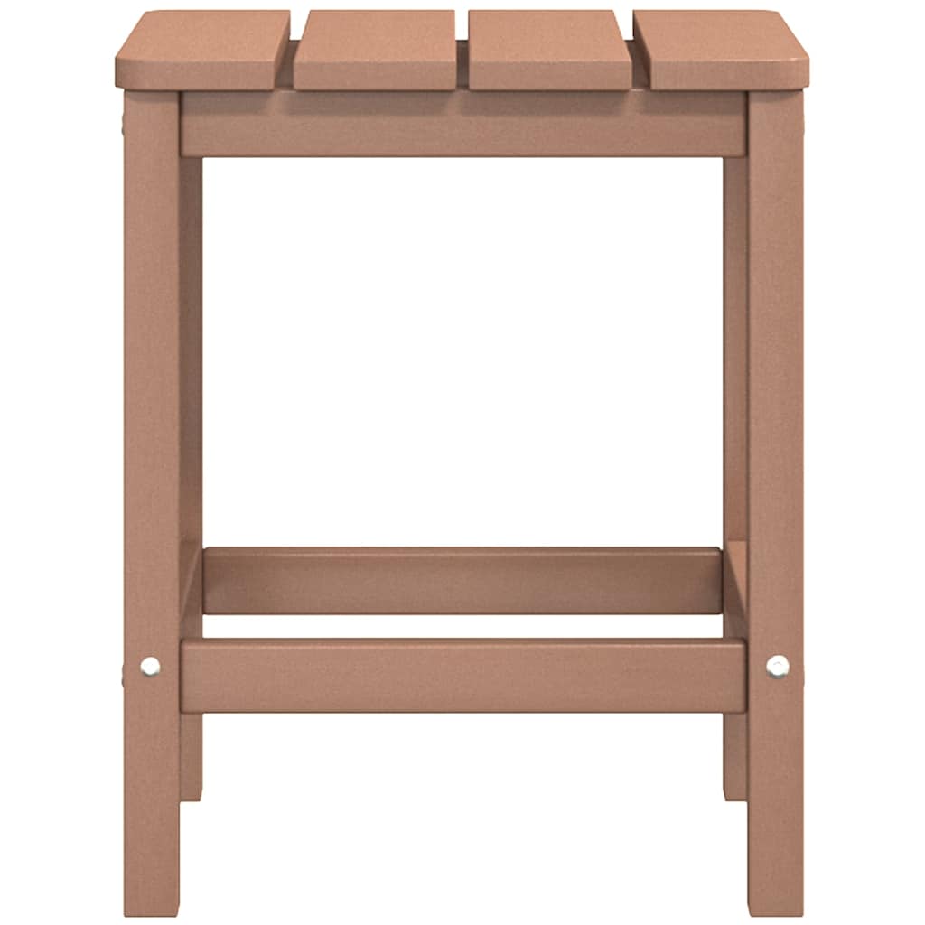 Barna HDPE kerti adirondack székek lábtartóval és asztallal 6