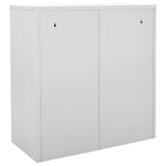 2 db világosszürke-piros acél zárható szekrény 90x45x92,5cm 5