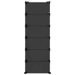 Fekete polipropilén cipőtartó 94,5x36,5x106 cm 4
