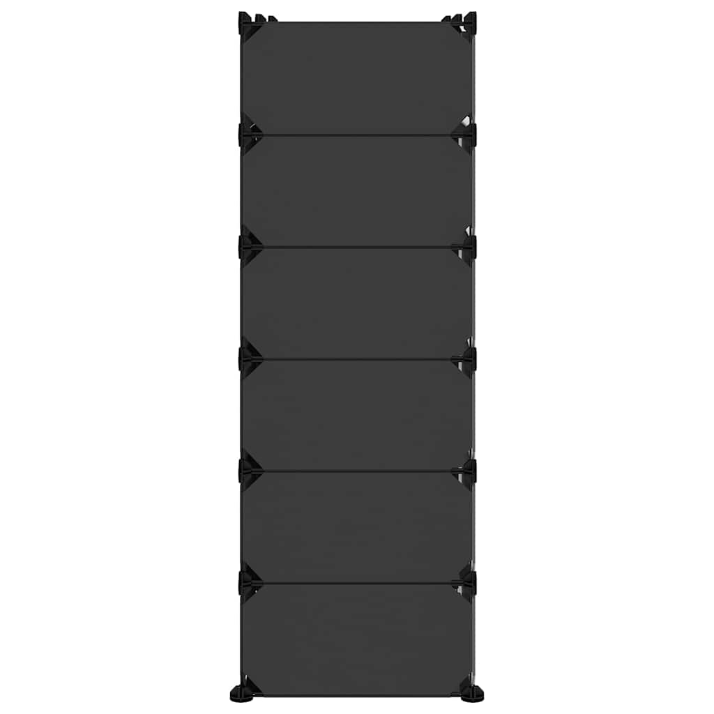 Fekete polipropilén cipőtartó 94,5x36,5x106 cm 4