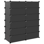 Fekete polipropilén cipőtartó 94,5x36,5x106 cm 5