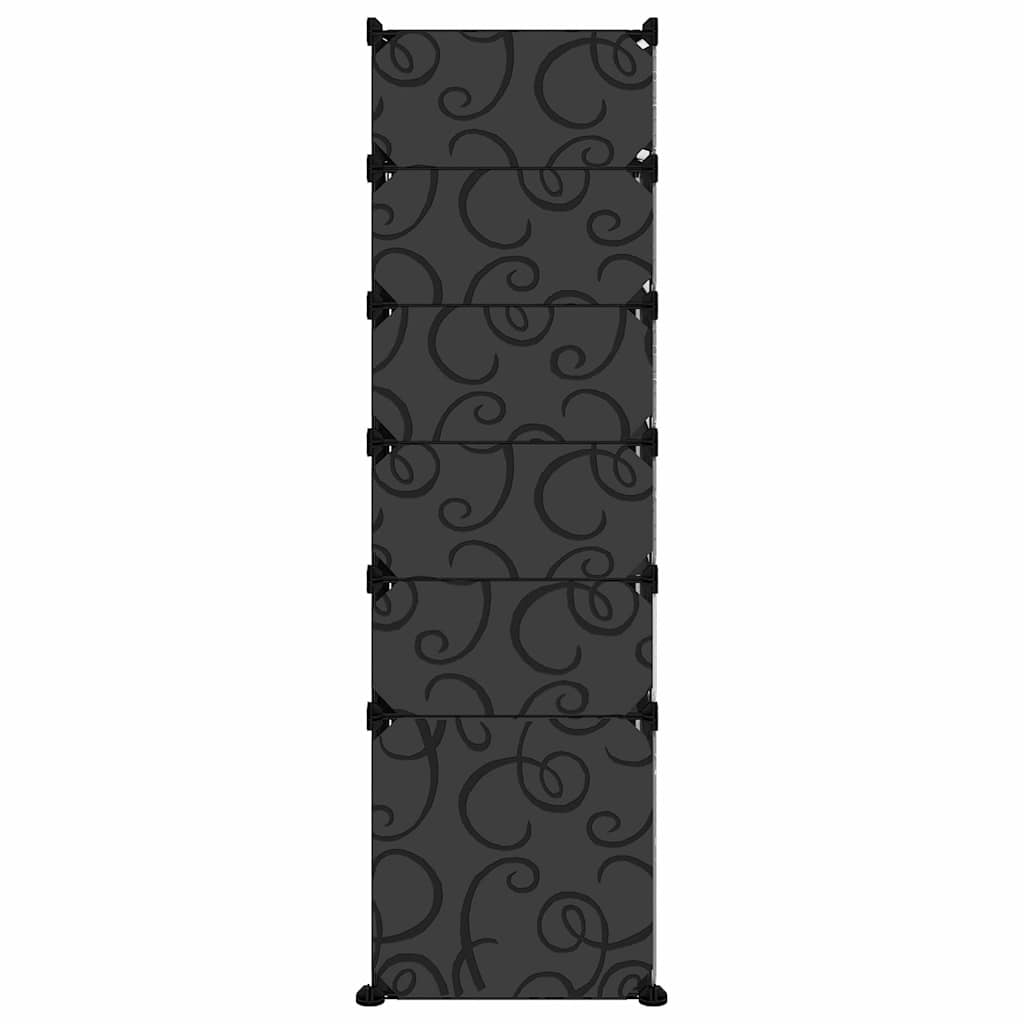 Fekete polipropilén cipőtartó 94 x 37 x 125 cm 4