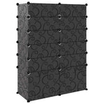Fekete polipropilén cipőtartó 94 x 37 x 125 cm 5