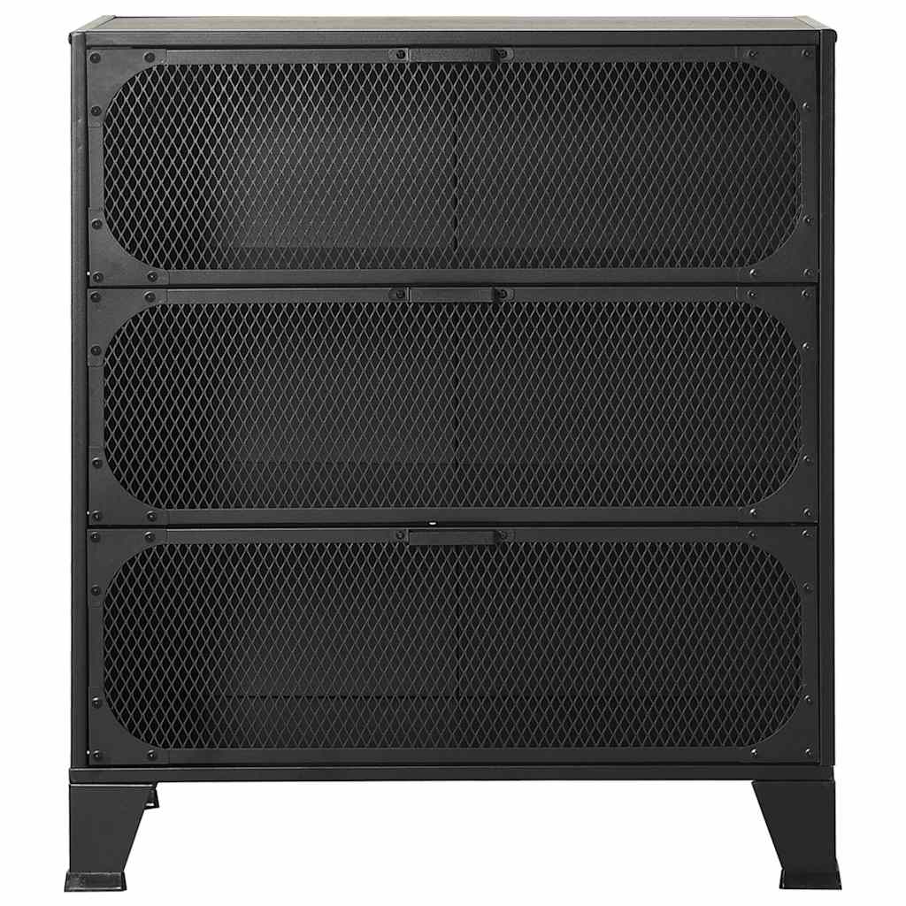 2 db szürke fém és MDF tárolószekrény 72 x 36 x 82 cm 4