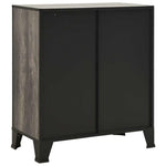 2 db szürke fém és MDF tárolószekrény 72 x 36 x 82 cm 6