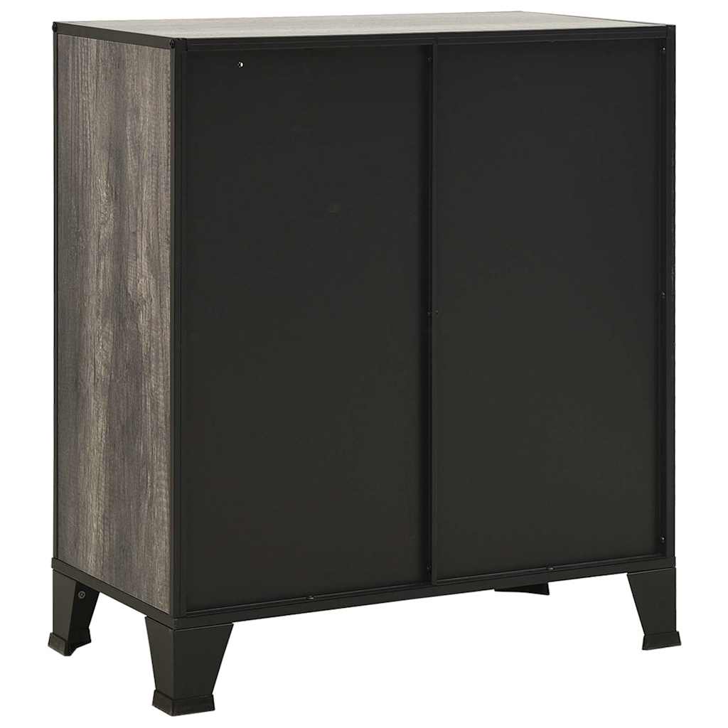2 db szürke fém és MDF tárolószekrény 72 x 36 x 82 cm 6