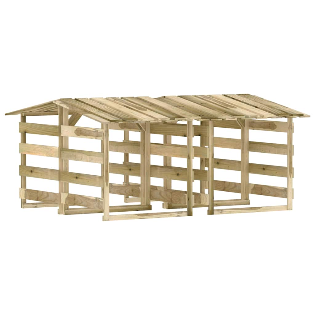 4 db impregnált fenyőfa pergola tetővel 100 x 90 x 100 cm 2