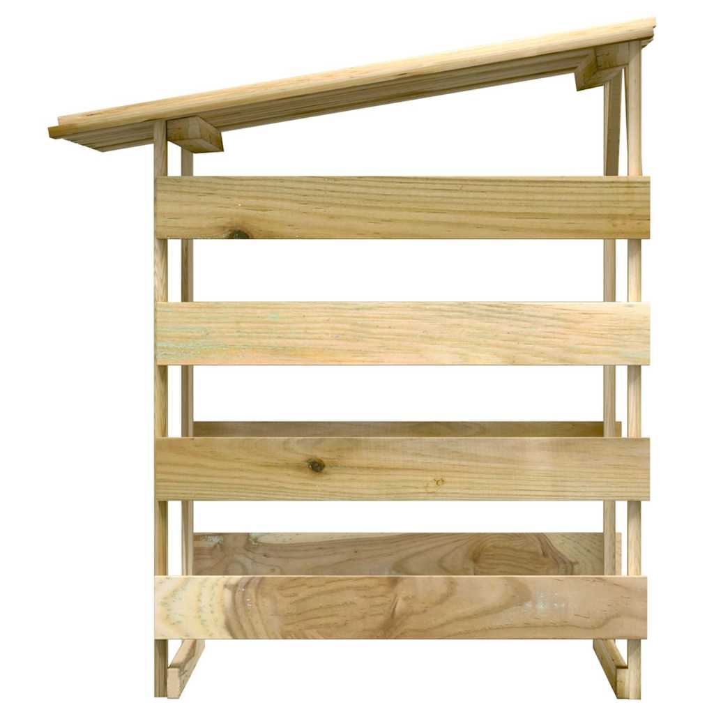 4 db impregnált fenyőfa pergola tetővel 100 x 90 x 100 cm 5