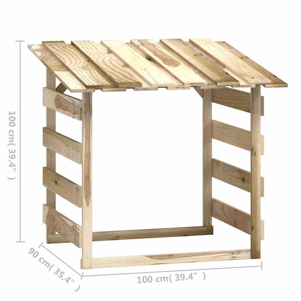 4 db impregnált fenyőfa pergola tetővel 100 x 90 x 100 cm 8