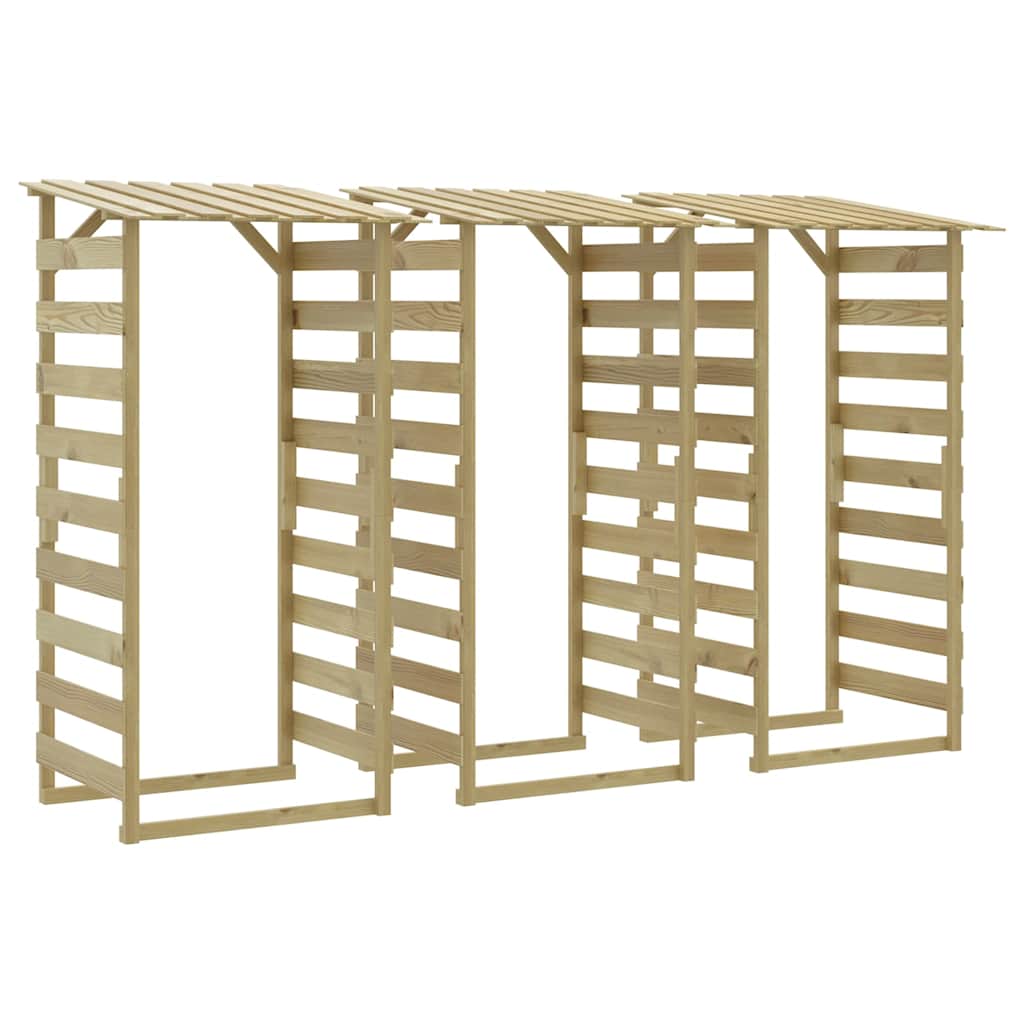 3 db impregnált fenyőfa pergola tetővel 100 x 90 x 200 cm 2