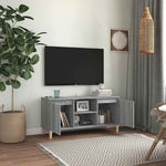 Szürke sonoma színű TV-szekrény tömör falábakkal 103,5x35x50 cm 6