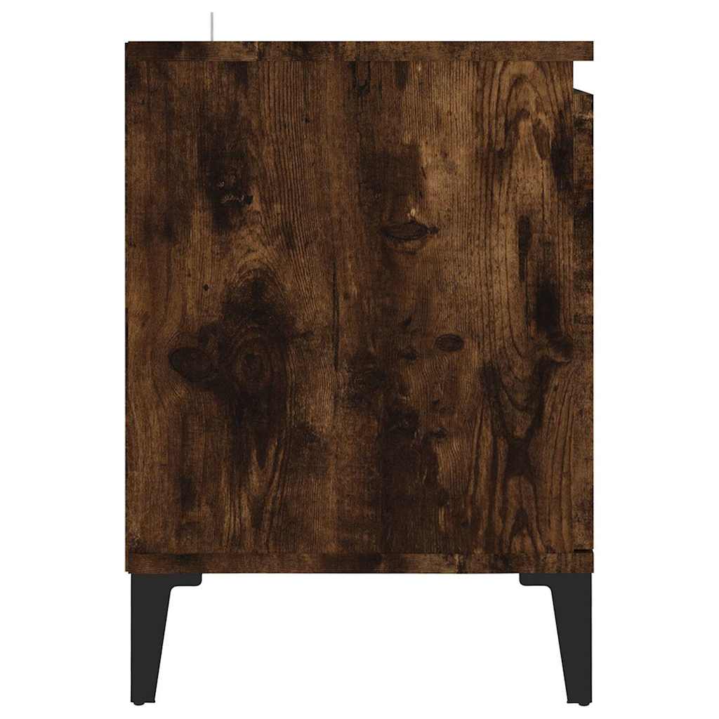 Füstös tölgy színű TV-szekrény fémlábakkal 103,5 x 35 x 50 cm 6