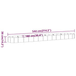 Szürke horganyzott acél kerti magaságyás 544x100x36 cm 6