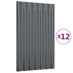 12 db antracitszürke horganyzott acél tetőpanel 60x36 cm 2