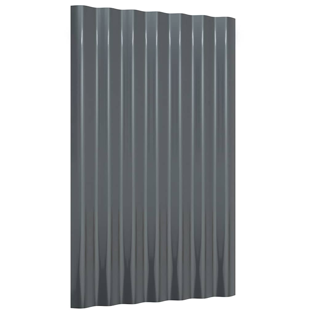 12 db antracitszürke horganyzott acél tetőpanel 60x36 cm 3