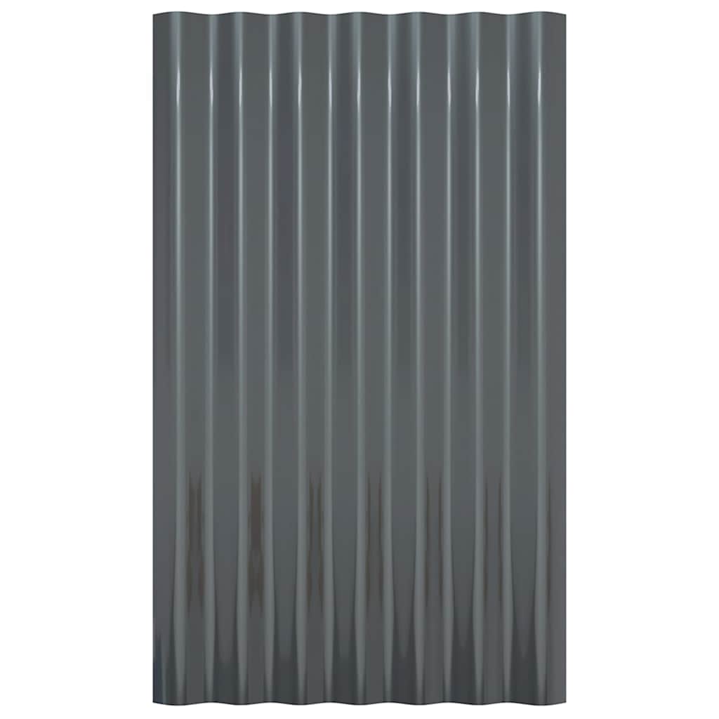 12 db antracitszürke horganyzott acél tetőpanel 60x36 cm 4