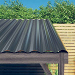12 db antracitszürke horganyzott acél tetőpanel 60x36 cm