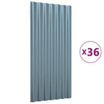 36 db szürke horganyzott acél tetőpanel 80x36 cm 2
