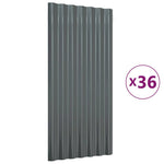 36 db antracitszürke horganyzott acél tetőpanel 80x36 cm 2