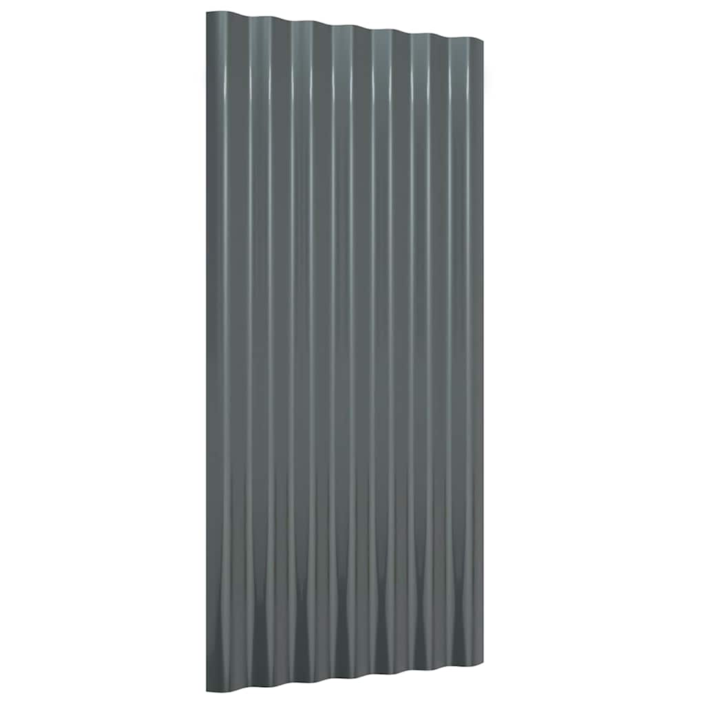 36 db antracitszürke horganyzott acél tetőpanel 80x36 cm 3